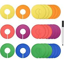 Blulu Colored Blank Closet Size Dividers Round Clothing Rack Dividers 24 Pieces