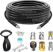 25ft Sewer Jetter Kit For Pressure Washer 5800 Psi Water Jet Drain Cleaner Hose