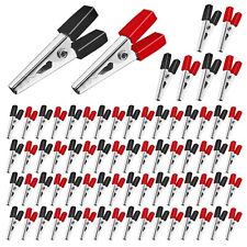 72pcs Electrical Test Clamps Metal Alligator Clips With Red Black Handle Bulk