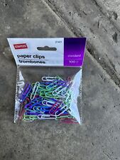 Staples Paper Clips Standard Multicolor 100 Pack