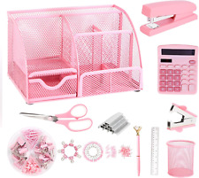 Pink Desk Organizers And Accessories Office Supplies Include Mesh Desk Organize