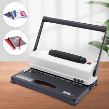 Binding Machine Spiral Coil Combo Manual Round Hole Punch W Electric Inserter