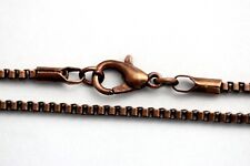 Antique Copper Box Chains 2 Mm Necklace Bulk Wholesale Lots