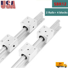 Sbr12 Linear Slide Rail Guide Shaft Rod 300-1500mm4pcs Sbr12 Bearing Block Cnc