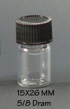 144 Pcs Clear 58 Dram Glass Vials W Cone Liner Caps 15mmx26mm