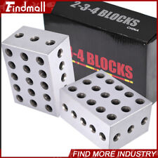 Ultra Precision 1 Matched Pair 2-3-4 Blocks 23 Holes .0002 Precision New