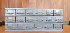Vintage Equipto Usa 18 Drawer Metal Parts Cabinet - 17 Deep 8540 Drawers