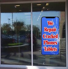 Cell Phone Repair Window Sticker Business Pos Advertising Sales Professional