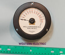 Western Electric Milliamperes Dc Volts Dc Meter C9b
