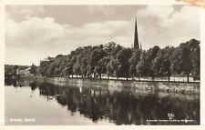 Vintage Rppc Postcard Arboga Aparti River Canal Water Real Photo Sweden