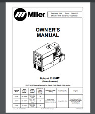 Miller Bobcat 225g Welder Operation Maintenance Owners Manual Parts List Book