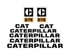 D7e Cat Bull Dozer Caterpillar Tractor Vinyl Decals Sticker Set