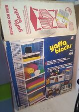 Yaffa Blocks Plastic Storage Bins Crate 4 Shelf Black W Box. Mid-century Modern