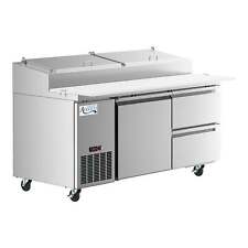 67 1 Door Refrigerated Pizza Prep Table With 2 Drawers