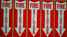 5pk New 4x12 Vinyl Fire Extinguisher Sign Self Adhesive