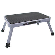Step Stool Portable Folding Metal Foot Stool Compact One Step Ladder For Kitchen