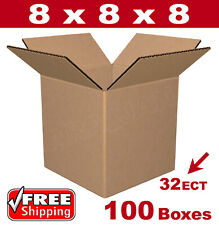 100 - 8x8x8 Cardboard Boxes Mailing Packing Shipping Box Corrugated Carton