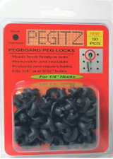 Pegboard Peg Locks 50pcs 14 Inch Black