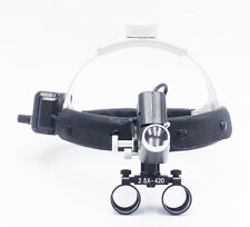 2.5x420mm Headband Dental Magnifying Loupe With Light Led Surgical Headlight