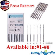 6pcs Dental Peeso Reamers Stainless Steel Endo Endodontic Root Canal Files 1-6