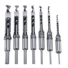 7pcs Square Hole Mortise Chisel Drill Bit Hss Woodworking Hole Saw Mortising