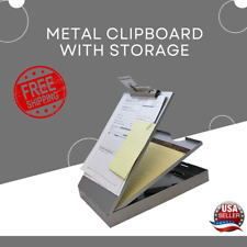 Metal Clipboard With Storage Letter Size Heavy Duty Contractor Grad...