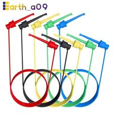 5pcs Test Hook Clip To Mini Grabber Silicone Test Leads 26awg Cable Jumper Wire