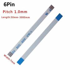 6-pin 6p Ffcfpc Flexible Flat Cable Pitch 1.0mm 80c 60v Vw-1 W 7mm 50-3000mm