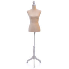 Female Mannequin Torso Clothing Dress Form Display Tripod Stand Beige New