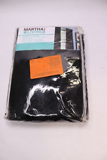 Martha Stewart Living Silhouette Classic Cotton Tab Top Curtain Panel Black