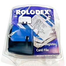 Rolodex Petite Card File 15352 With A-z Indexed Tabs 50 Cards Black Stand New