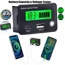 Battery Capacity Voltmeter Tester Lithium Voltage Meter Tester Gauge Monitor Usa