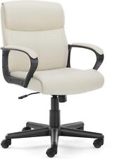 Executive Office Chair With Padded Armrests Adjustable Height Pu Leather Swivel