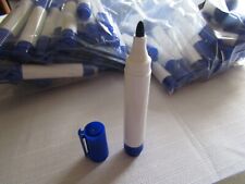 Blue Dry Erase Marker Lot Of 25 Bullet Tip Long Lasting Markers 5 White Label