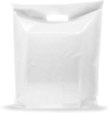 Extra Large Merchandise Bags Color White - Glossy Plastic Perfect For Retail - 1