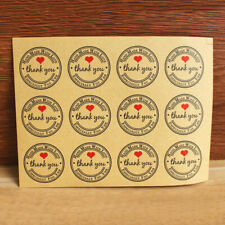 12pcs Thank You Stickers Seal Labels Craft Packaging Seals Sticker Sealing