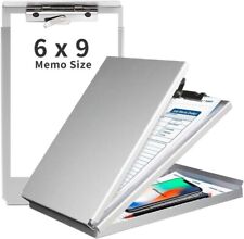 Aluminum Clipboard With Storagememo Size Recycled Metal Form Holder Binder...