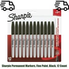 Sharpie Permanent Markers Fine Point Black 12 Count