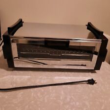 Vintage Chrome Retro 5230a Toastmaster Oven Broiler Flip Over Works Clean