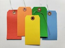100 Tags 4 34 X 2 38 Size 5 Large Colored Shipping Hang With Wire Strung