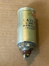 Vintage 1940s Solar 2 Uf 600v Pio Screw Mount Oil Capacitor Tests Good