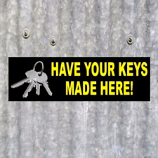 Have Your Keys Made Here Locksmith Business Sticker Store Sign Vintage Decal