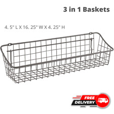 16 Steel Pegboard Wall Mount Basket For Tools Kitchen Bathroom Garage Entryway
