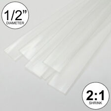 12 Id Clear Heat Shrink Tube 21 Ratio 0.5 Wrap 6x9 4ft Inchfeetto 13mm