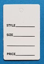 White One Part Price Tag Coupon Clothing Price Tagging Gun Garment Hang Label