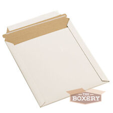 100 - 13x18 Rigid Flat Photo Mailers - Self-seal - White From The Boxery