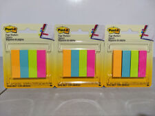 3-packs Post It Page Flag Markers Assorted Brights 200 Strips Per Pack