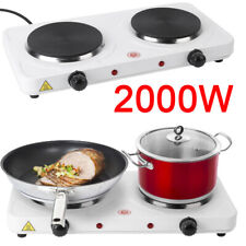 Electric Cooktop Burner Dual Ceramic Glass Hot Plate 2 Two Cooking Stove Cooker