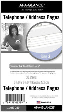 Day Runner Telephone And Address Pages Refill Loose-leaf Undated For Planner