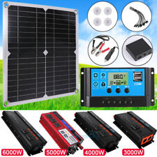 6000w Complete Solar Panel Kit Solar Power Generator Car Home 110v Grid System